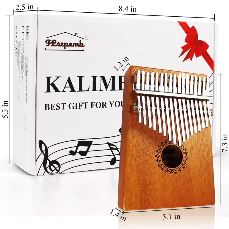 FLSEPAMB Kalimba Thumb Piano 17 Keys with mahogany Wood Portable Mbira Finger Piano Gifts for Friends and piano Beginners Professional ï¼ˆMatte brownï¼‰ - Image 5